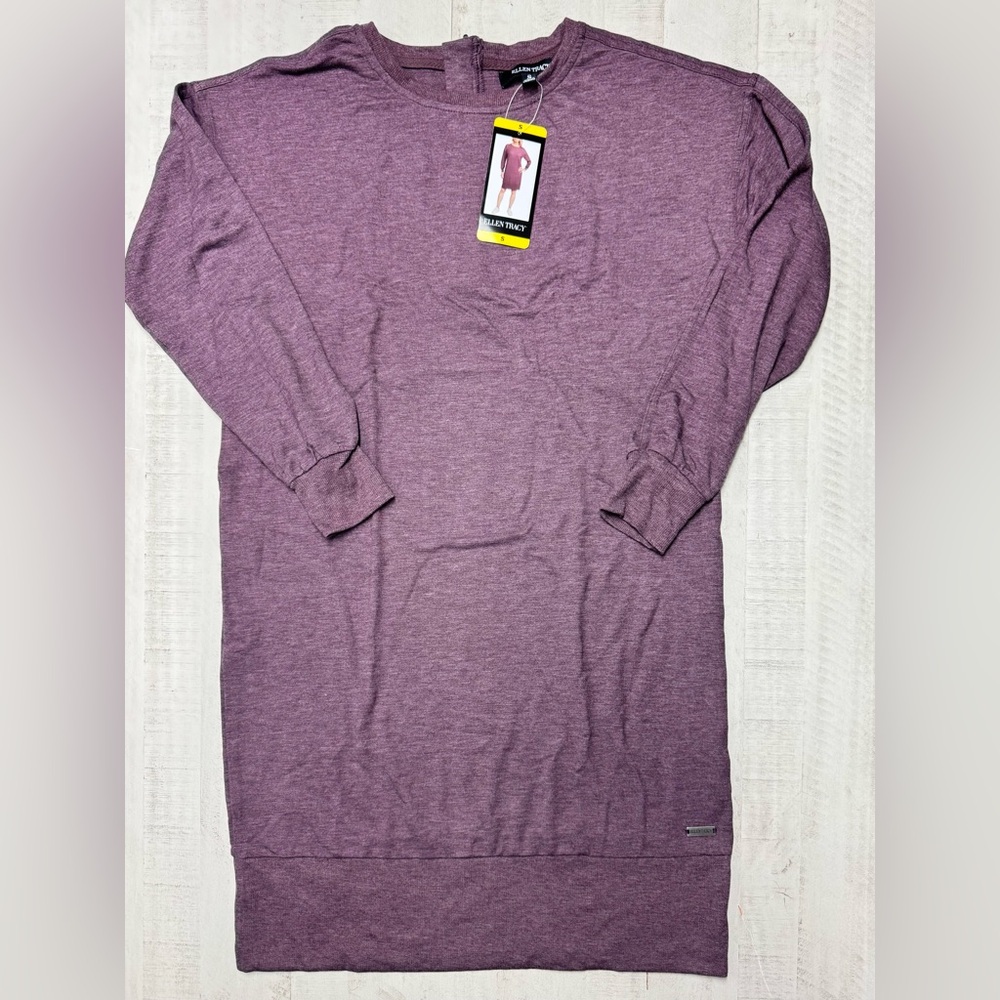 Ellen tracy sweater dress size Small color wine